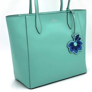 Kate Spade Dana Aqua Bloom Saffiano Tote Flower